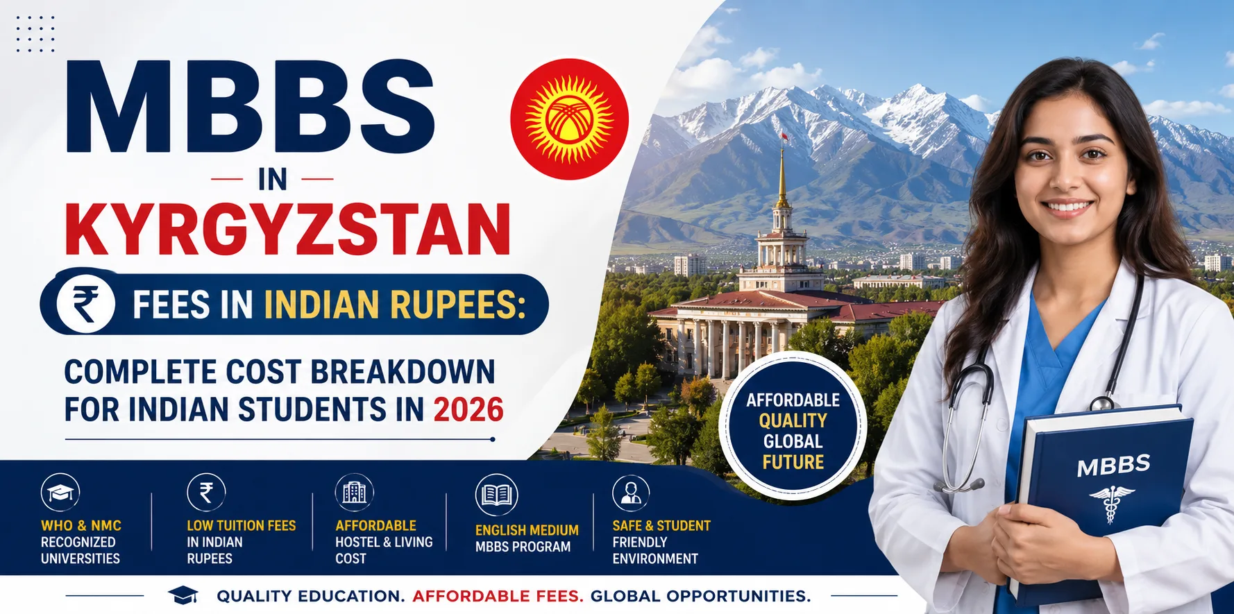 MBBS in Kyrgyzstan Fees in Indian Rupees: Complete Cost Breakdown for Indian Students in 2026
